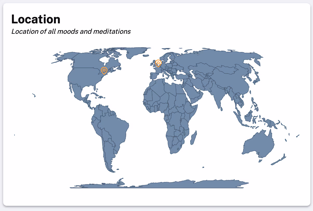 Screenshot of new location map feature